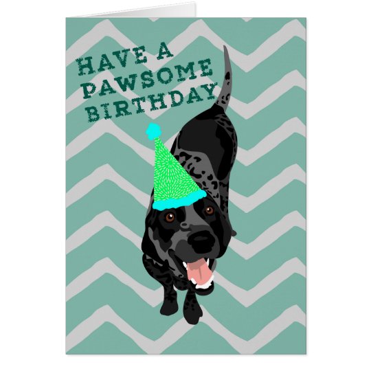 Bluetick Coonhound Pawsome Birthday Card