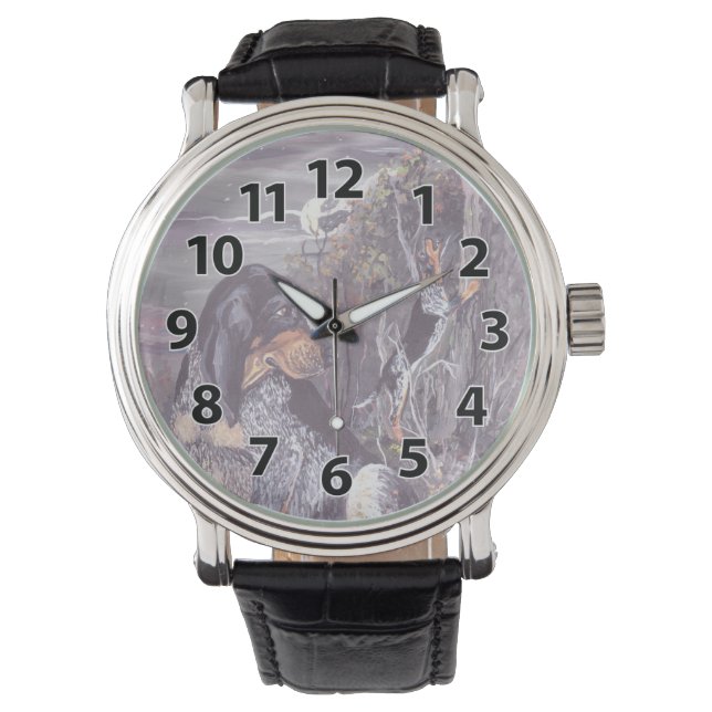 Bluetick Coonhound Puppy Dreamer Wristwatch (Front)