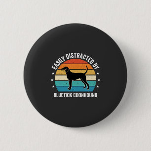 Bluetick Coonhound Retro Sunset Dog 6 Cm Round Badge