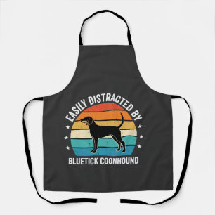 Bluetick Coonhound Retro Sunset Dog Apron