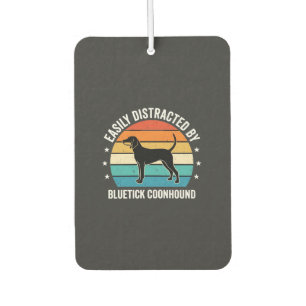 Bluetick Coonhound Retro Sunset Dog Car Air Freshener