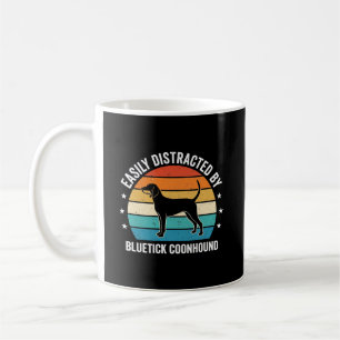 Bluetick Coonhound Retro Sunset Dog Coffee Mug