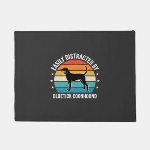 Bluetick Coonhound Retro Sunset Dog Doormat