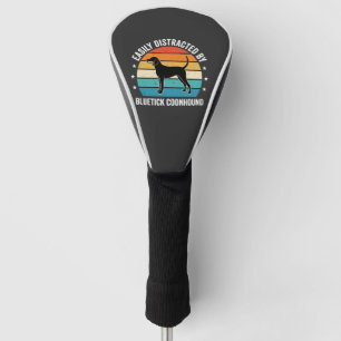 Bluetick Coonhound Retro Sunset Dog Golf Head Cover