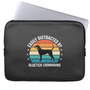 Bluetick Coonhound Retro Sunset Dog Laptop Sleeve