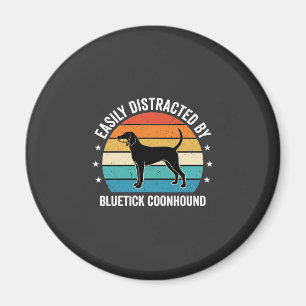 Bluetick Coonhound Retro Sunset Dog Magnet