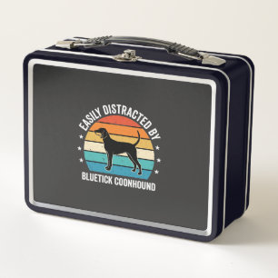 Bluetick Coonhound Retro Sunset Dog Metal Lunch Box