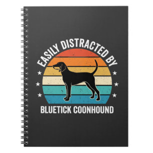 Bluetick Coonhound Retro Sunset Dog Notebook