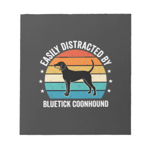 Bluetick Coonhound Retro Sunset Dog Notepad