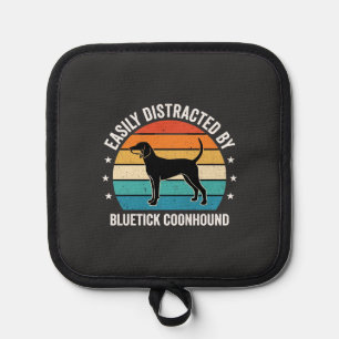 Bluetick Coonhound Retro Sunset Dog Pot Holder