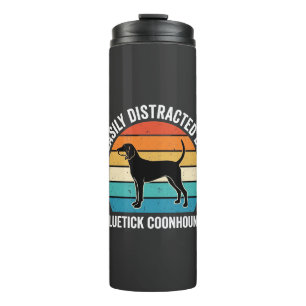 Bluetick Coonhound Retro Sunset Dog Thermal Tumbler