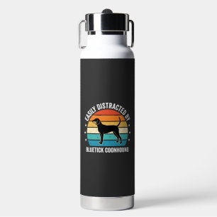 Bluetick Coonhound Retro Sunset Dog Water Bottle