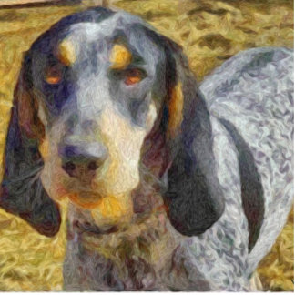 Bluetick Coonhound Standing Photo Sculpture