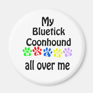 Bluetick Coonhound Walks Design Magnet