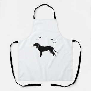 Bluetick Dog – Halloween Moon Silhouette Classic T Apron