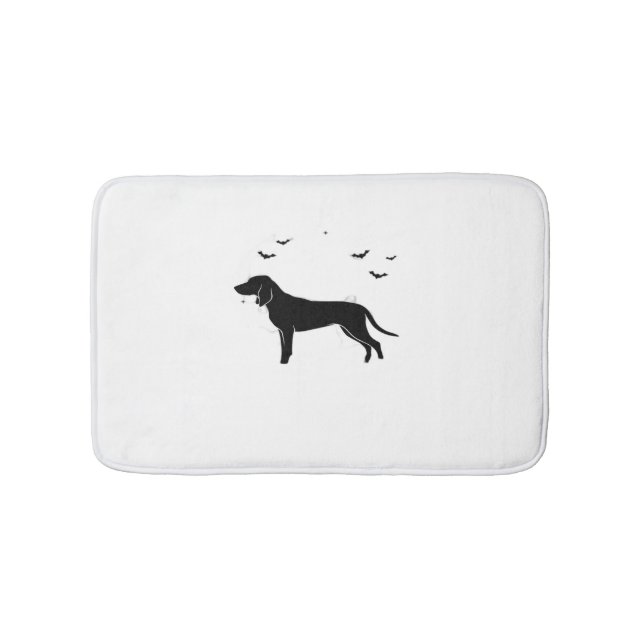 Bluetick Dog – Halloween Moon Silhouette Classic T Bath Mat (Front)