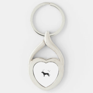 Bluetick Dog – Halloween Moon Silhouette Classic T Key Ring