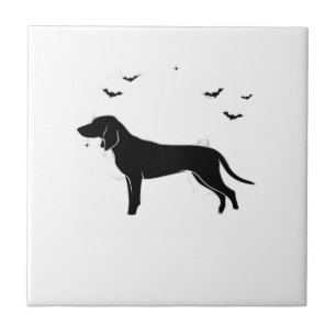 Bluetick Dog � Halloween Moon Silhouette Classic T Tile