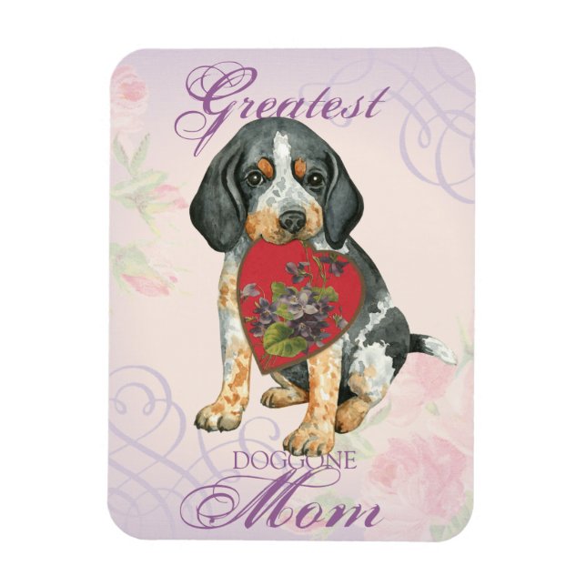 Bluetick Heart Mom Magnet (Vertical)