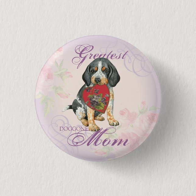 Bluetick Heart Mum 3 Cm Round Badge (Front)