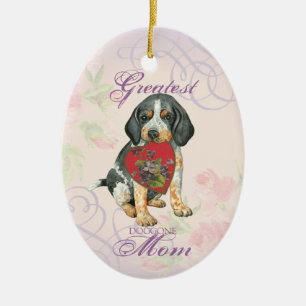 Bluetick Heart Mum Ceramic Ornament