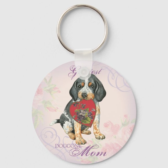 Bluetick Heart Mum Key Ring (Front)