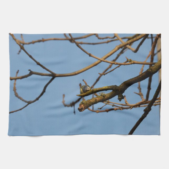 Bluetit Tea Towel (Horizontal)
