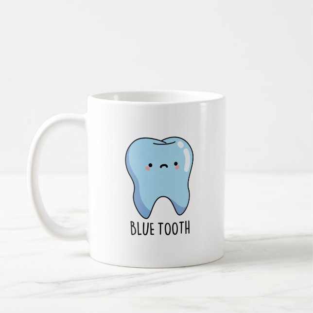 Bluetooth Funny Technical Blue Tooth Pun  Coffee Mug (Left)