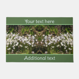 Bluets Tiny Blue Flowers Painting Personalised  Doormat