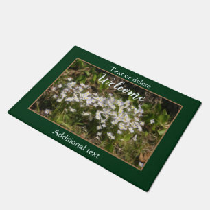 Bluets Tiny Flowers Oil Painting Personalised Doormat