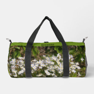 Bluets Tiny Flowers Oil Painting Personalised Duffle Bag