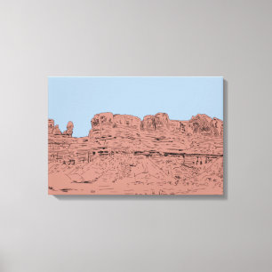 Bluff, Utah Illustration Canvas Print