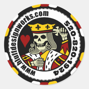 bluffdesignworks.com Poker Chip Sticker