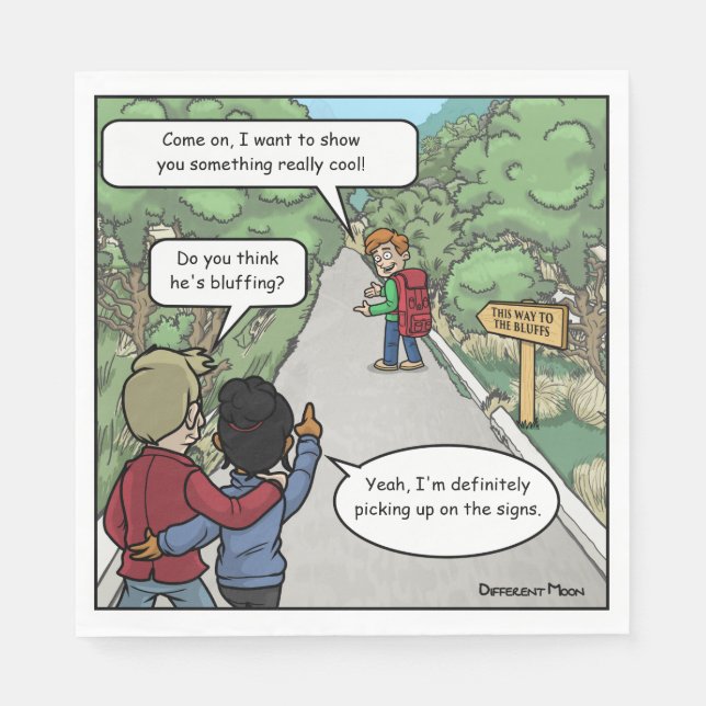 Bluffing Funny Party Napkins (Front)