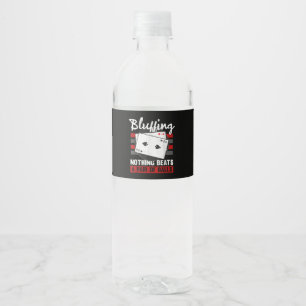 Bluffing Nothing Beats A Pair Of Balls Water Bottle Label