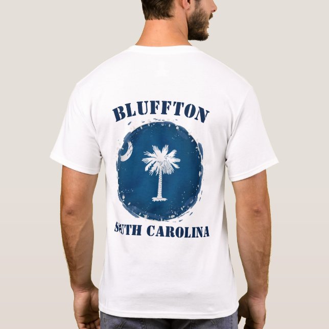 Bluffton South Carolina Lowcountry Gender Neutral T-Shirt (Back)