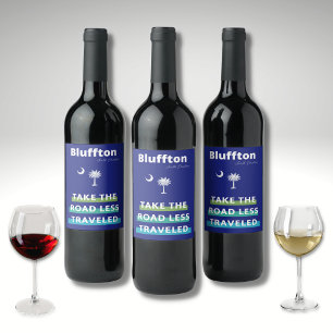Bluffton South Carolina The Road Less Travelled Wine Label