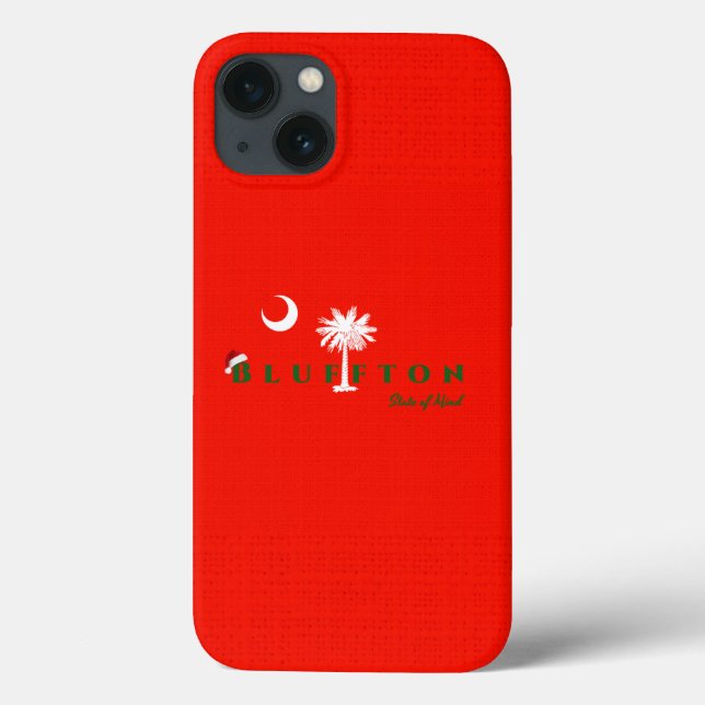 Bluffton State of Mind Christmas Holiday Red Green Case-Mate iPhone Case (Back)