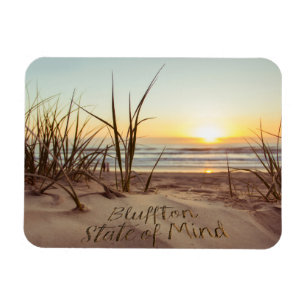 Bluffton State of Mind Written in Sand SC Beach Magnet