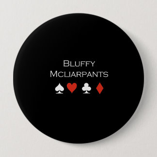 Bluffy Mcliarpants T-shirt white 10 Cm Round Badge