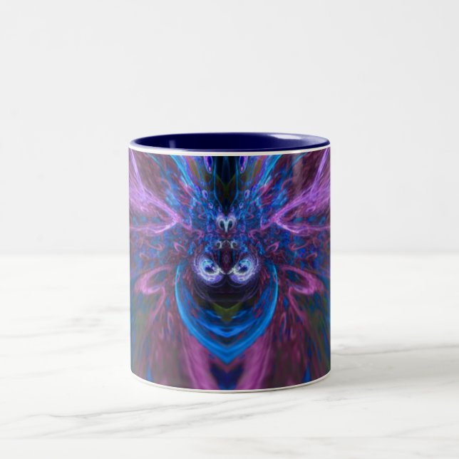Bluieal Fractal Face Art Mug (Center)