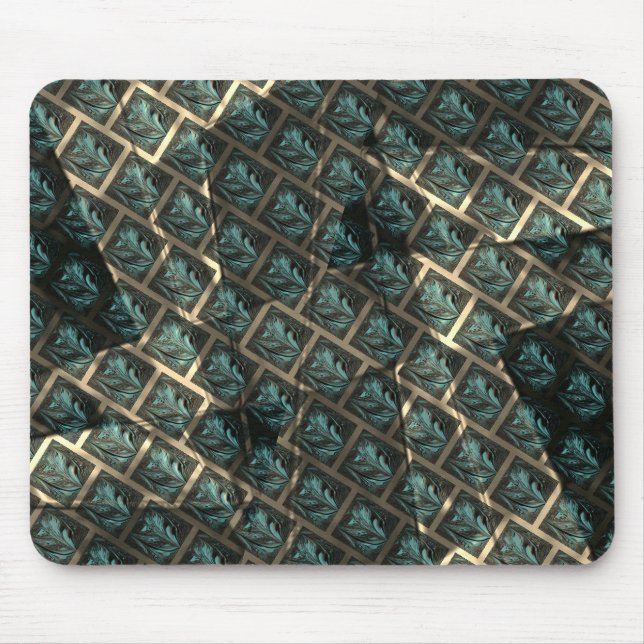 Bluish grey brick effect, under dark spot in lines mouse mat (Front)