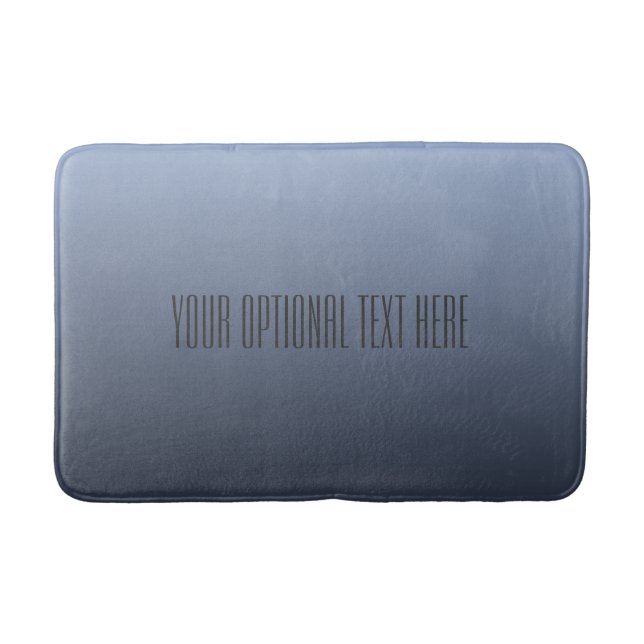 Bluish Grey Gradient custom text bath mats (Front)