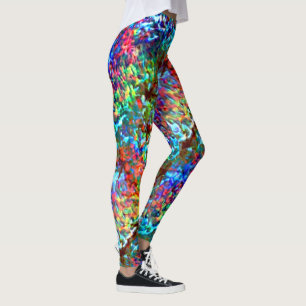 Bluish psychedelic or cybernetic sea rock leggings