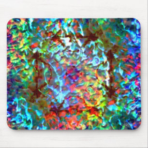 Bluish psychedelic or cybernetic sea rock mouse mat
