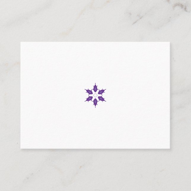 Bluish Purple holy family catholic church Place Card (Front)