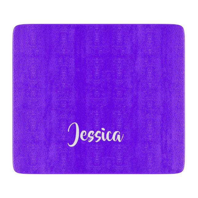 Bluish purple solid plain cutting board (Front)