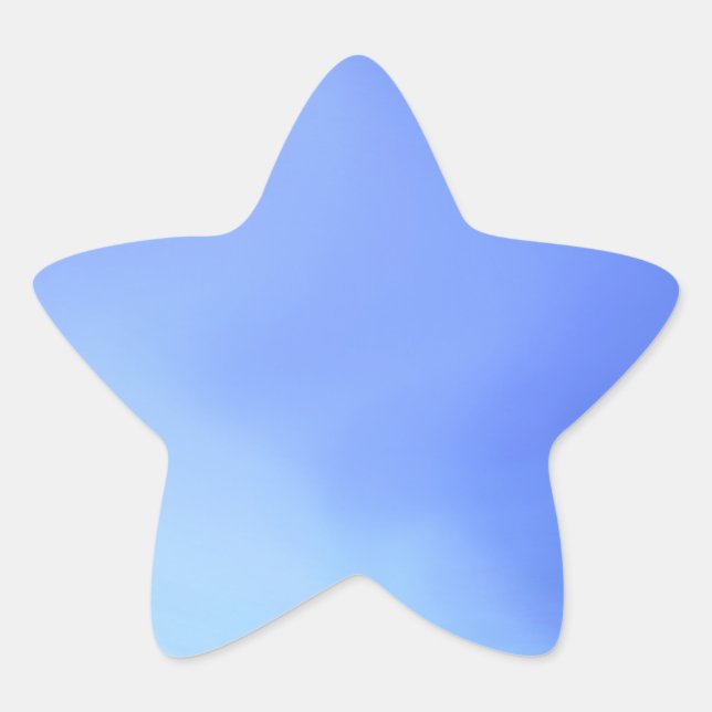 bluish watercolor star sticker (Front)