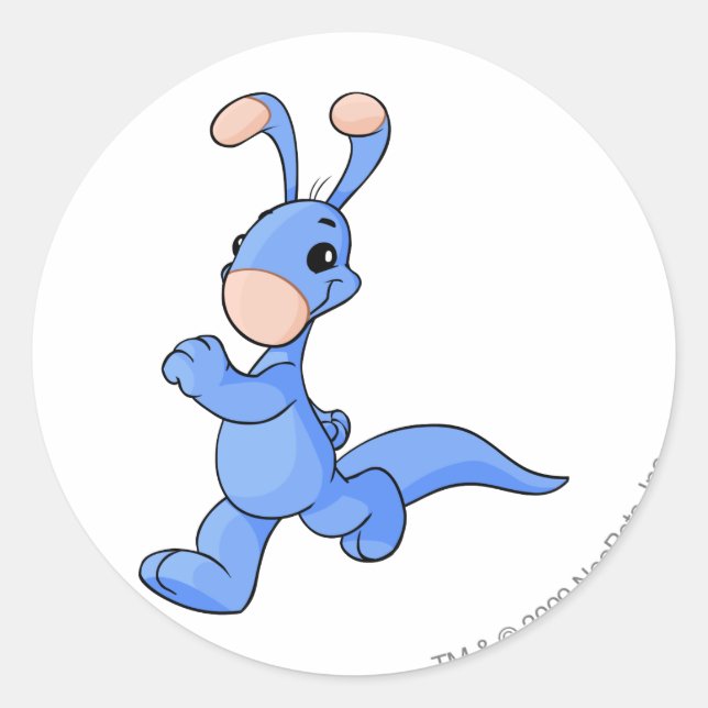 Blumaroo Blue Classic Round Sticker (Front)