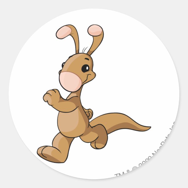 Blumaroo Brown Classic Round Sticker (Front)